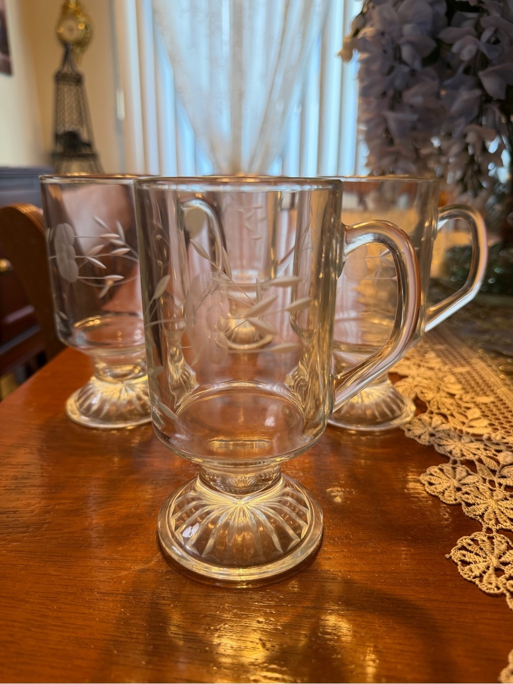 Princess House Heritage Irish Coffee Mugs Set of 4